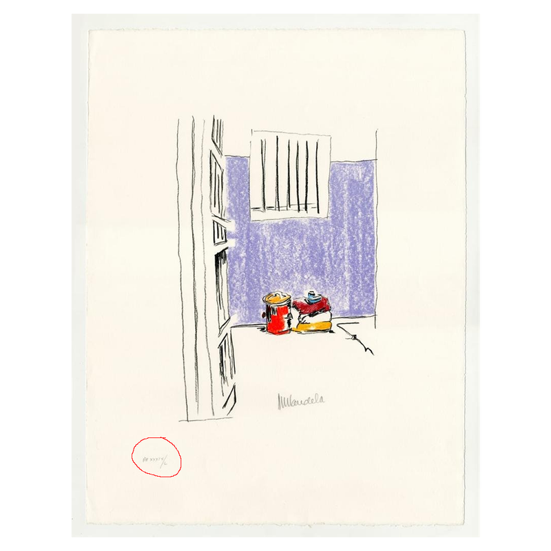 Mandela Lithograph - Robben Island Series I AP (Artist Proof Set)