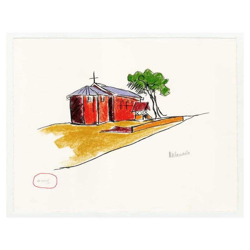 Mandela Lithograph - Robben Island Series I AP (Artist Proof Set)