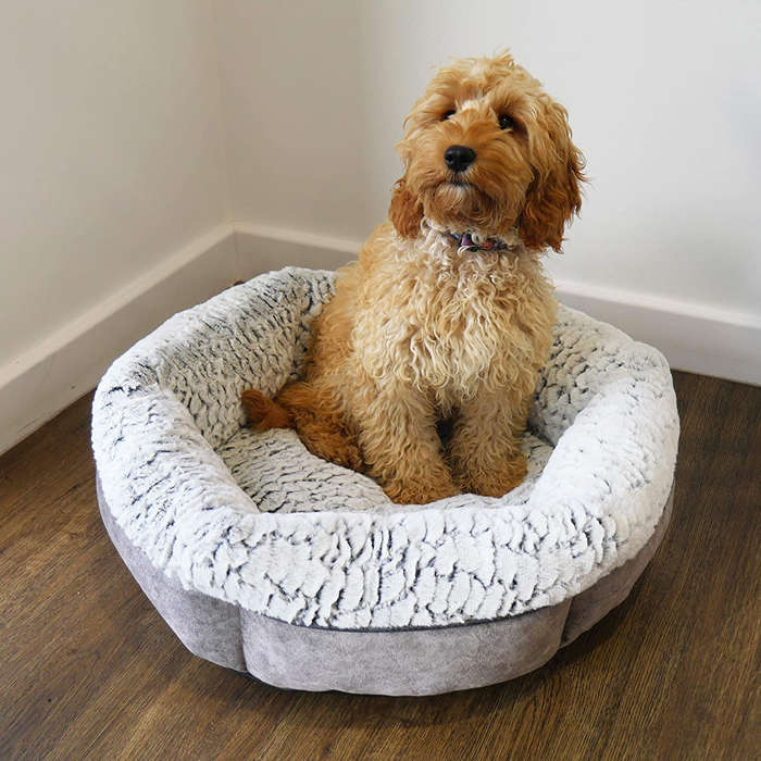 Rosewood Luxury Fleece Lined Plush Bed Medium