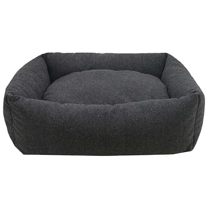 Grey Felt with Memory Foam Square Bed Small
