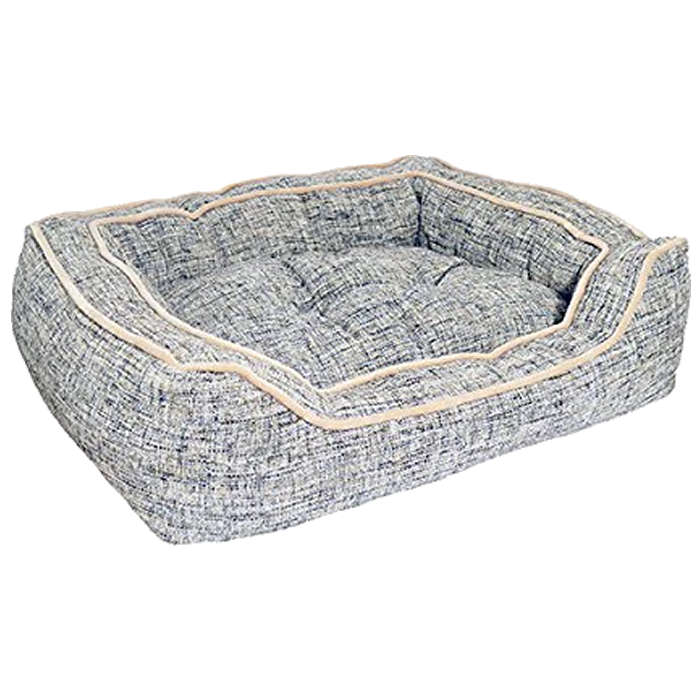 Rosewood Lux Slate and Oatmeal Square Bed Medium
