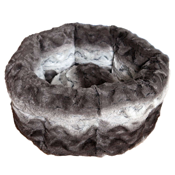 Grey and Cream Snuggle Plush Round Small