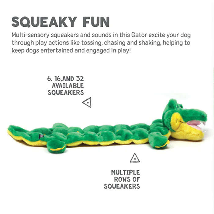 Outward Hound Matz Gator XL 16 Squeaker Toy