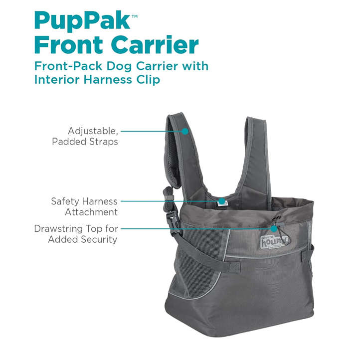 Outward Hound Pup Pak Front Carrier Grey Medium