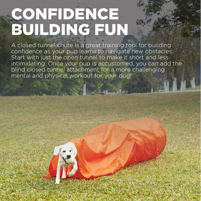 Outward Hound Zip Zoom Closed Dog Agility Tunnel