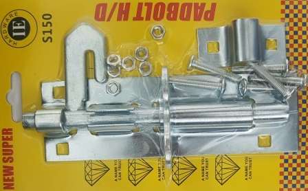Noble Lockable Pad Bolt latch 150mm Zinc Plated- Can be installed horizontally or vertically Rust...