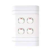 Lesco Flush Cover with 4 Lever 1 Way Switch