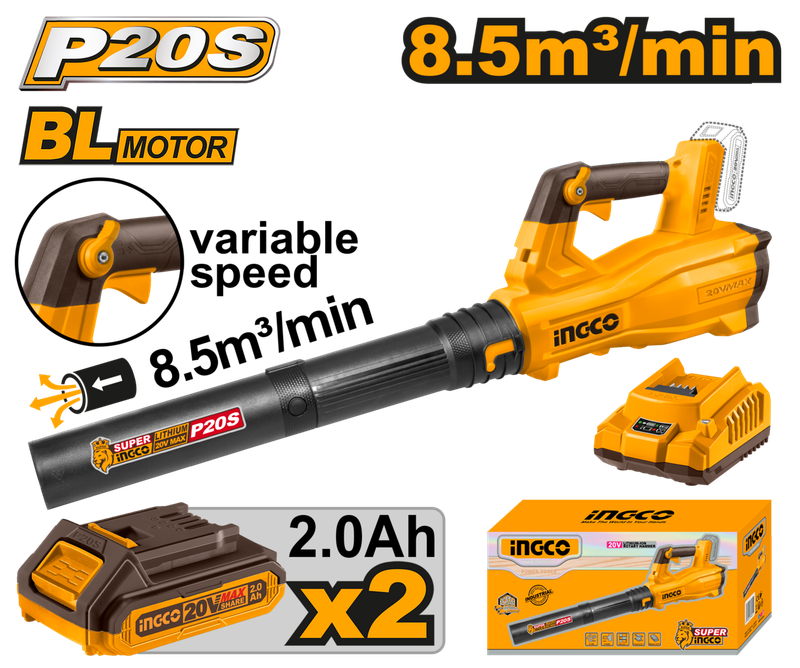 Ingco 20v Lithium-ion Blower Cordless With Variable Speed