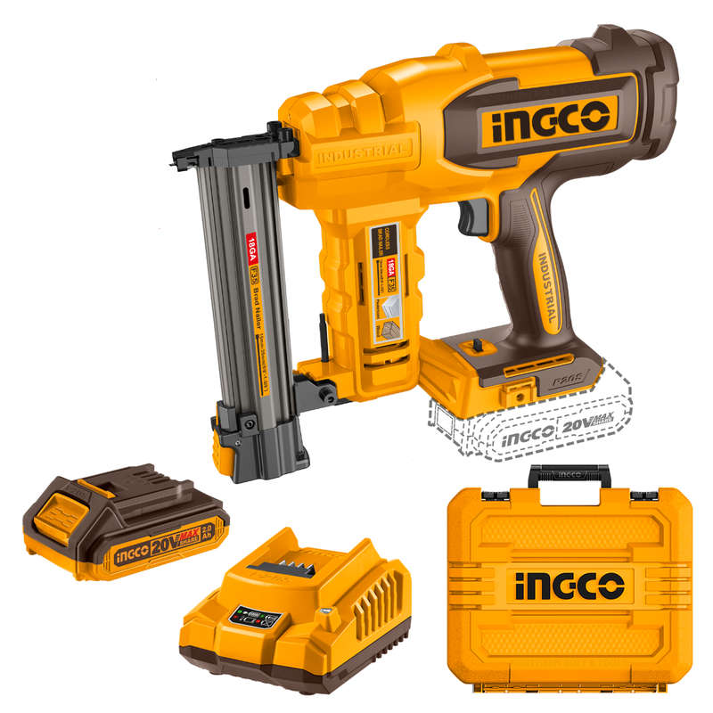Special - Ingco Cordless Brad Nailer 20v Kit