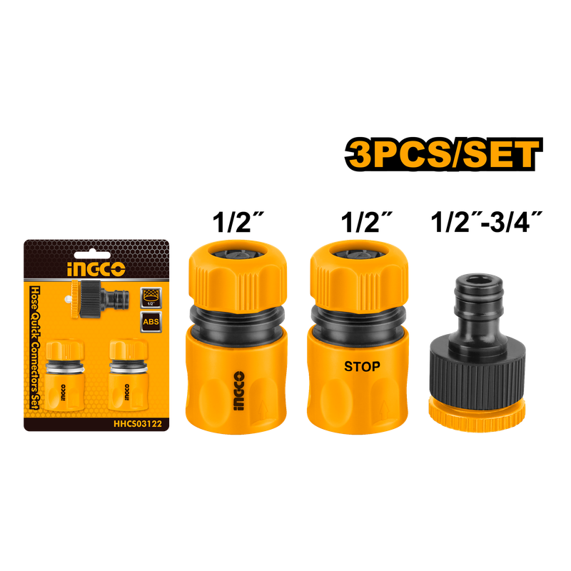 Ingco Hose Quick Connector Set (3 Piece)