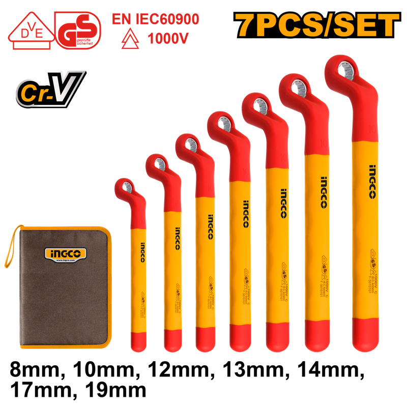 Ingco 7 Pieces Insulated Ring Wrench Set
