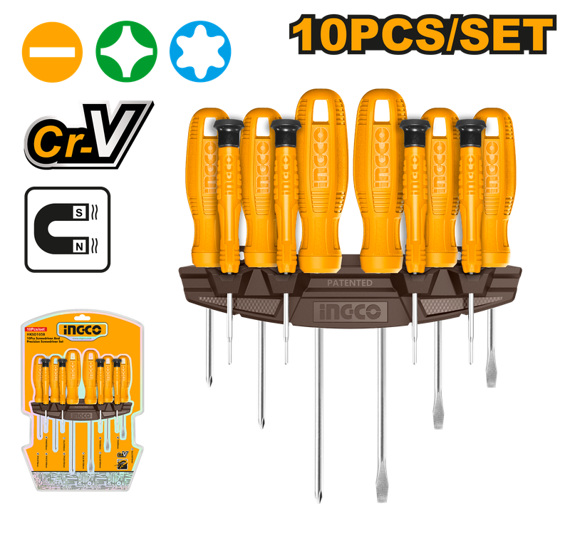 Ingco - Screwdrivers / Precision Screwdriver Set (super Select) - 10 Piece