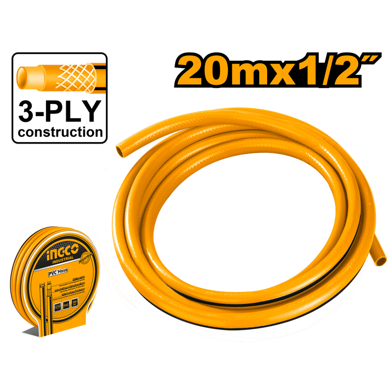 Ingco - Garden Hose - 20m X 1/2-inch