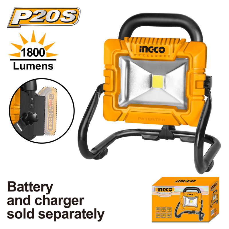 Special - Ingco Cordless Work Lamp 1800 Lumens 20v P20s (tool Only)