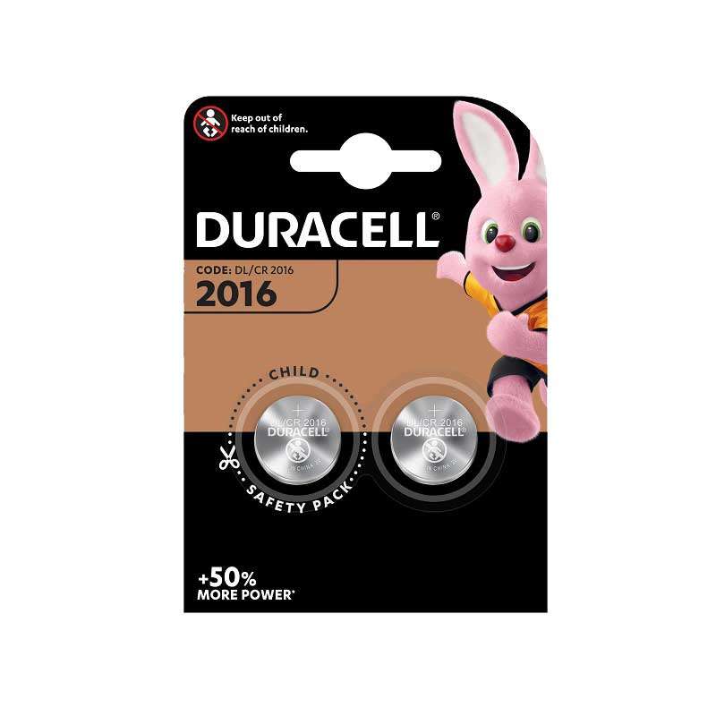 Battery Duracell Lithium Coins Cr2016 2\'s Duro07