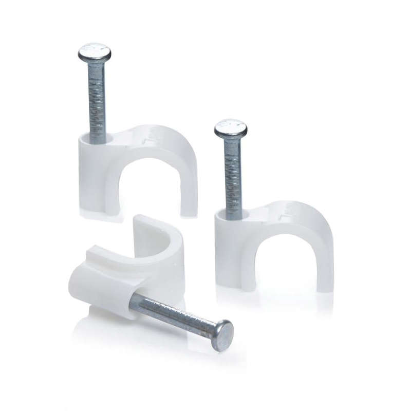 Cable Clips Pvc Round 10mm Box Of 100
