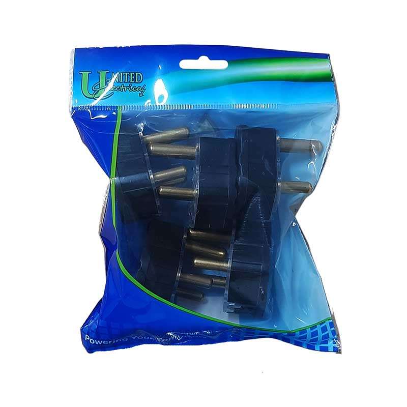 Plug Top 3 Pin 16amp Hard Rubber Pack Of 5