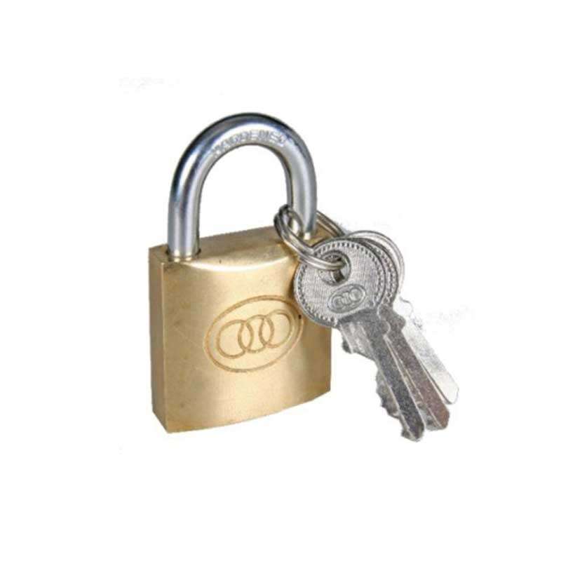 Lock Padlock Tricircle Brass 25mm 262