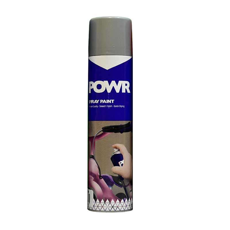 Paint Spray Std Grey Silver 300ml Powr