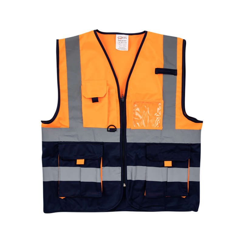 Vests Pioneer Signaling With Zip Id Pocket Orge/navy Sml V03