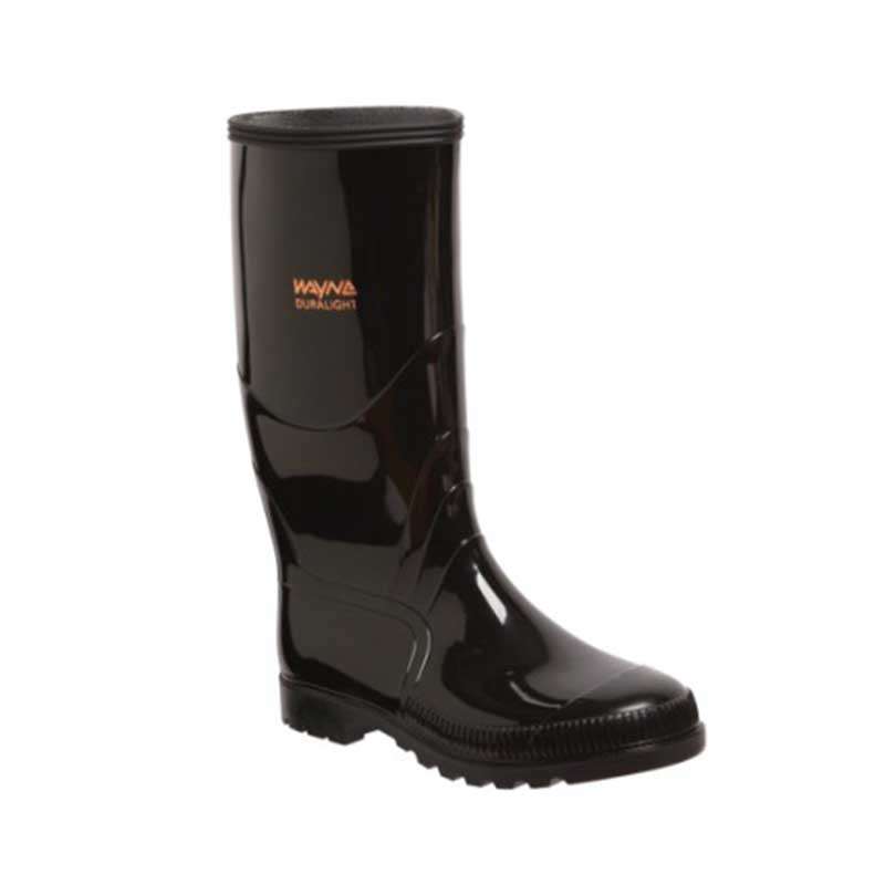 Gumboot Duralight Wayne Knee/l Black N/stc Size  6 F1040