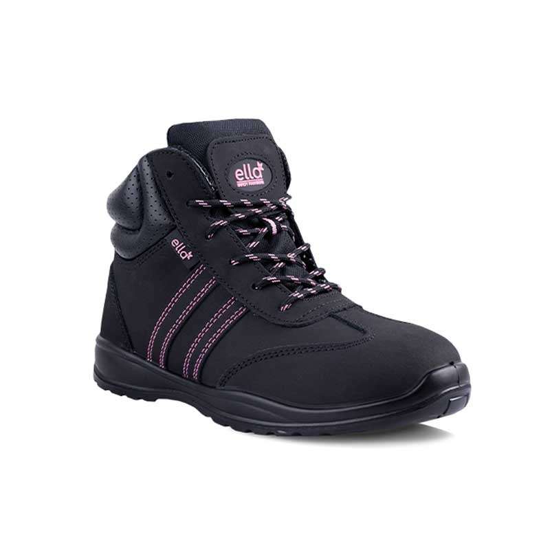 Boot Safety Ladies Jasmin Hightop Takkie Black Pink Size 7