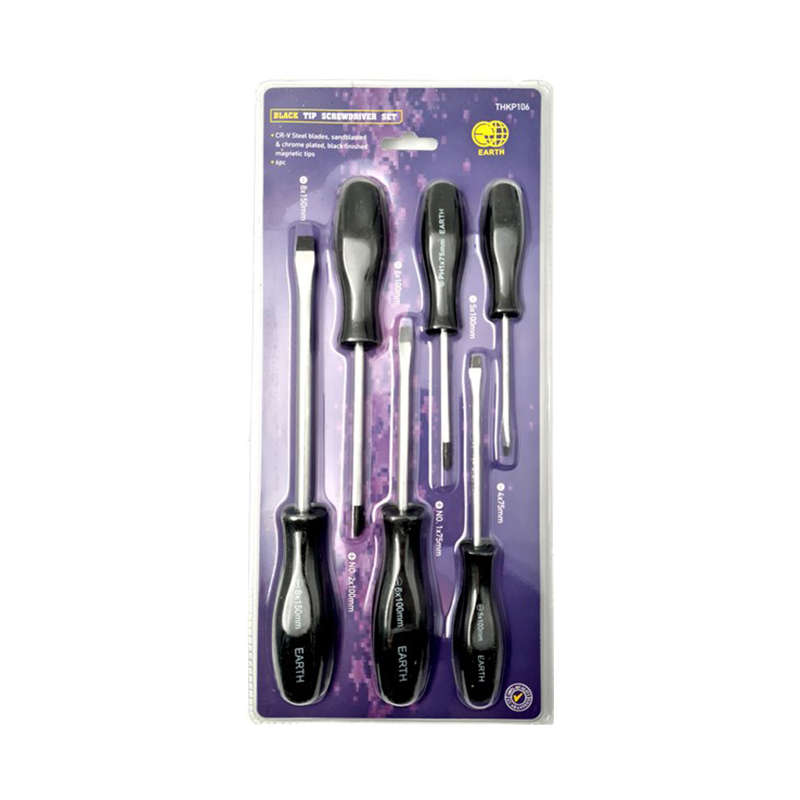 Screwdriver Set I Mechanics Pls Hndl Black Tip