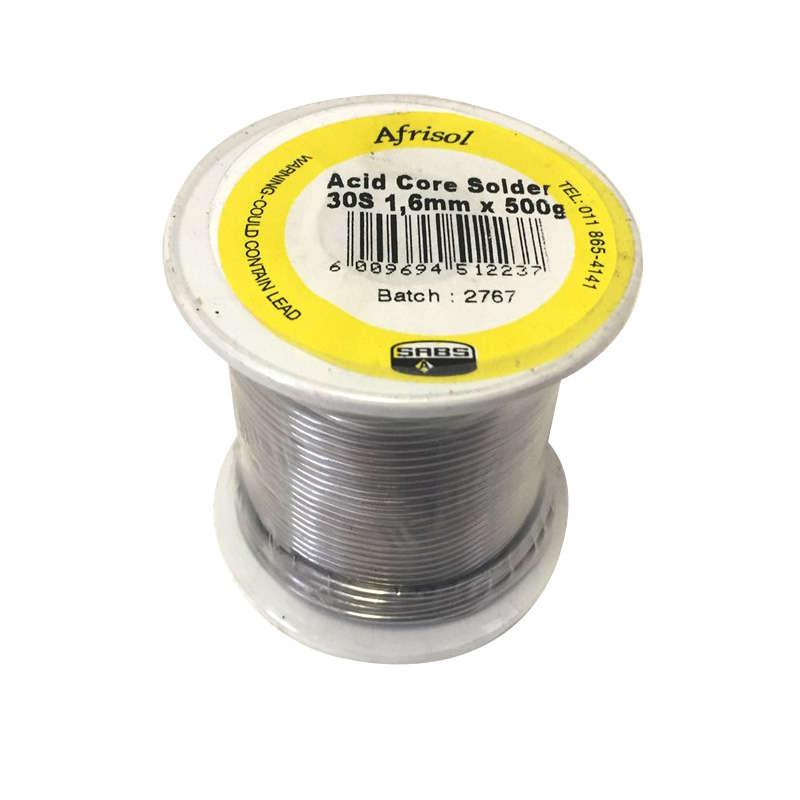 Solder Acid Core Reel 1.6mm 500g