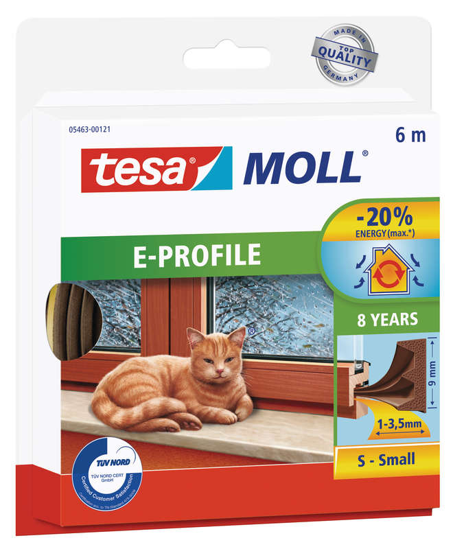 Tesa Tesamoll E-profile 6mx9mm Brown