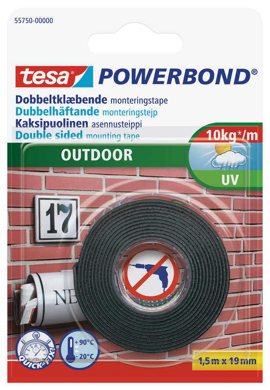 Tesa Tesa Powerbond Outdoor 1.5mx19mm (ip 12)