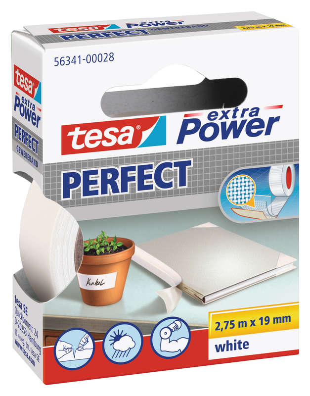 Tesa Tesa Extra Power Perfect 2.75mx19mm White (ip 10)