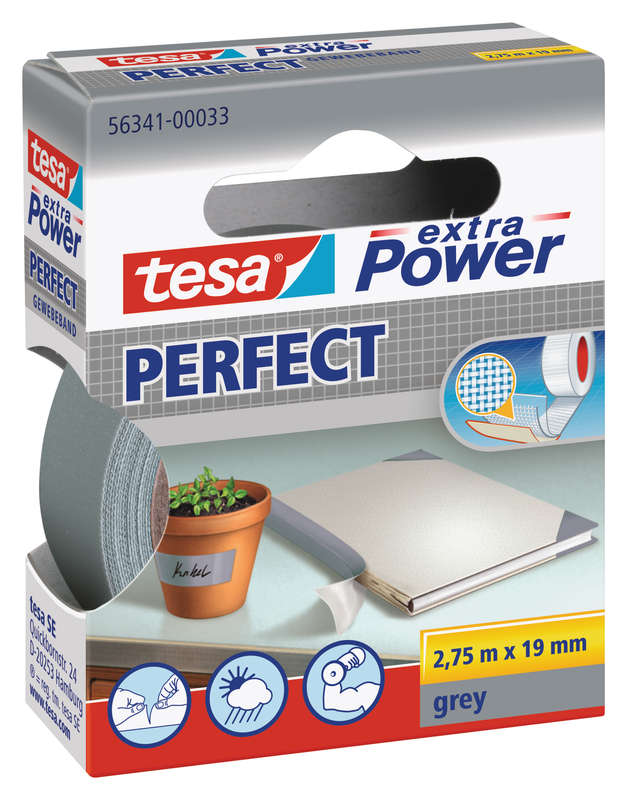 Tesa Tesa Extra Power Perfect 2.75mx19mm Grey (ip 10)