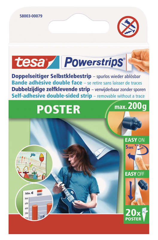 Tesa Tesa Powerstrips Poster 20 Strips