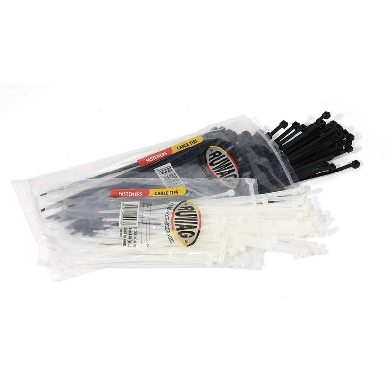 Ruwag Cable Ties Black 3.6x140mm (10)
