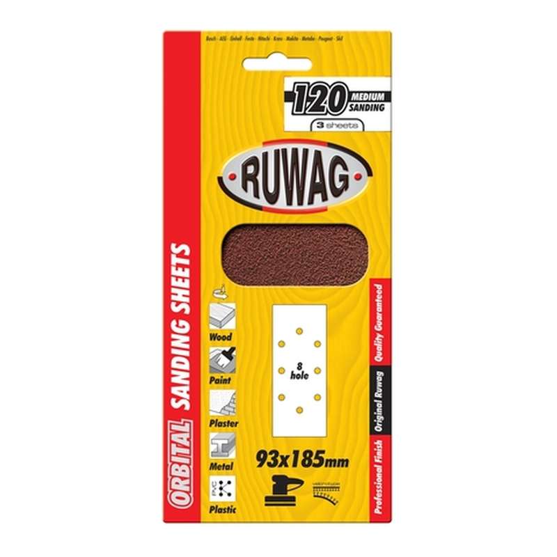 Ruwag 115x280 P180 Orbital Clamped 5 Pack /pk