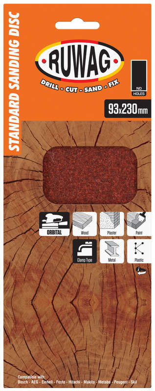 Ruwag 93x230 P80 Orbital Clamped 5 Pack /pk