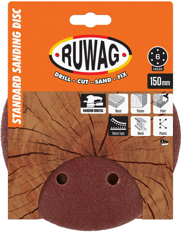 Ruwag 150 P80 Random Orbital 5 Pack /pk