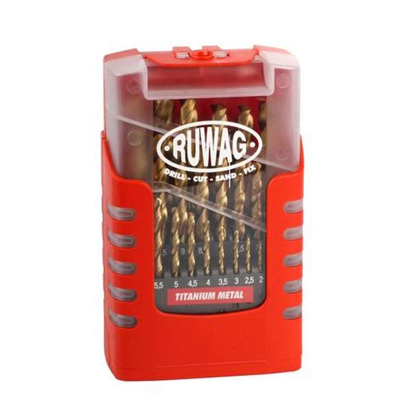 Ruwag 25pce Titanium Metal 1-13mm