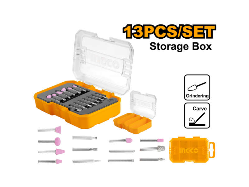 Ingco Drill Mini Acc Kit Carving 13pc