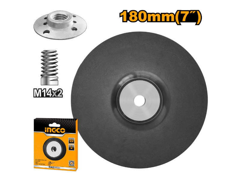 Ingco Backing Pad 180mm M14 Rubber