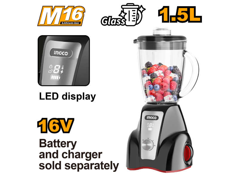 Ingco 16v Ps+c/l Stand Blender 300w I.5l