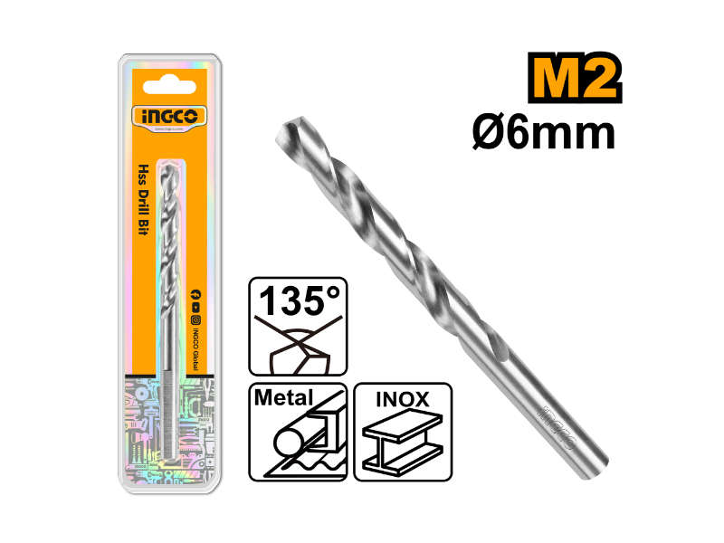 Ingco Drill Bit Hss M2 4341 6.0mm