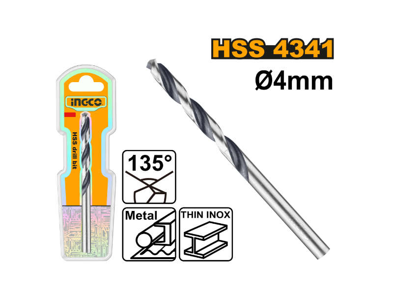 Ingco Drill Bit Hss 4341 4.0mm