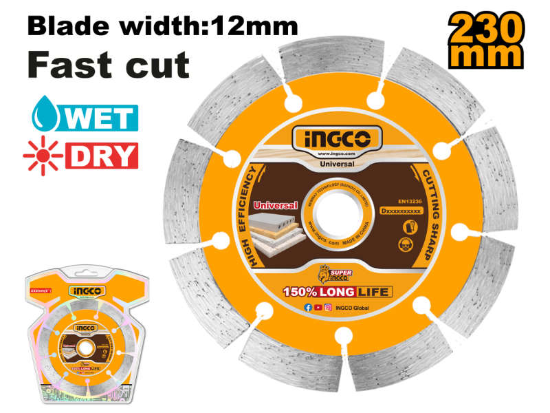 Ingco Disc Wet/dry Diamond Fast Cut 230mm