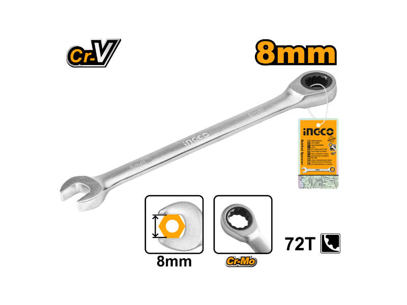 Ingco Spanner Ratchet 08mm