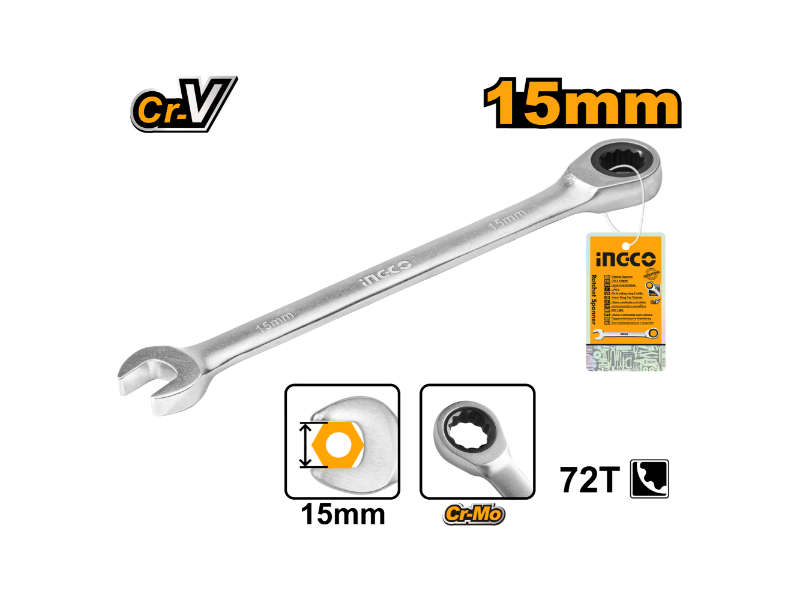 Ingco Spanner Ratchet 15mm