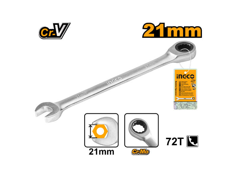 Ingco Spanner Ratchet 21mm