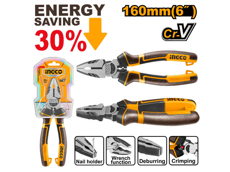 Ingco Plier Comb 160mm Hl Cr-v