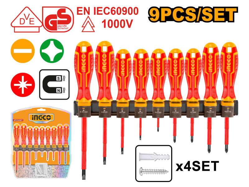 Ingco S/driver Set Vde 9pc