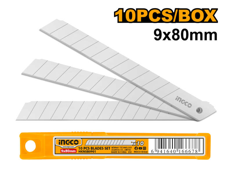 Ingco Blade S/off 9x80mm 10pc